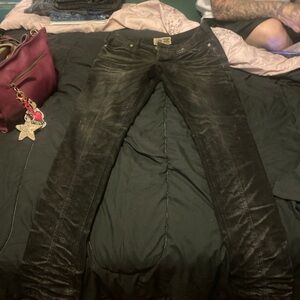 Affliction Women's Distressed Black Skinny Jeans